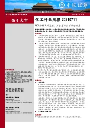 化工行业周报：MDI价格本周大涨，多家龙头公司业绩预喜