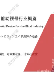 2021年中国盲人智能助视器行业概览