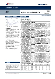 建材行业2021年中期投资策略：分化与进化