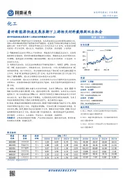 化工行业周报：看好新能源快速发展浪潮下上游相关材料戴维斯双击机会