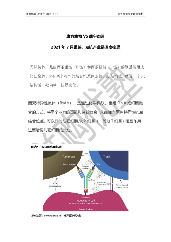 2021年7月跟踪，双抗产业链深度梳理：康方生物VS康宁杰瑞
