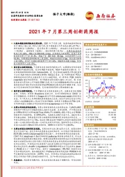 2021年7月第三周创新药周报