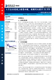 家用电器行业月报：6月全品类线上销售回暖，销额同比提升20.85%