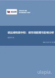 能源行业：碳达峰和碳中和：碳市场前瞻与影响分析