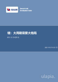 锂行业专题报告:锂:大周期需要大格局