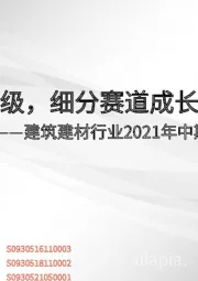 建筑建材行业2021年中期投资策略:产业升级,细分赛道成长性显现