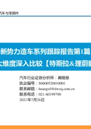 新势力造车系列跟踪报告第1篇：八大维度深入比较【特斯拉&理蔚鹏】