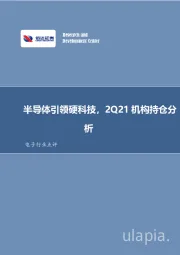 电子行业点评：半导体引领硬科技，2Q21机构持仓分析