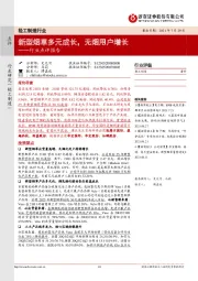 轻工制造行业点评报告：新型烟草多元成长，无烟用户增长