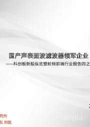 科创板新股纵览暨射频前端行业报告四之好达电子：国产声表面波滤波器领军企业