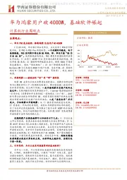 计算机行业周观点：华为鸿蒙用户破4000W，基础软件崛起