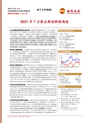 创新药行业周报：2021年7月第五周创新药周报