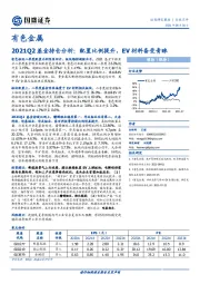 有色金属2021Q2基金持仓分析：配置比例提升，EV材料备受青睐