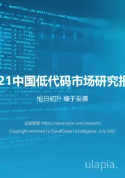 2021中国低代码市场研究报告：旭日初升 臻于至善