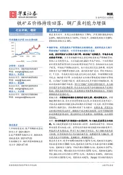 钢铁行业周报：铁矿石价格持续回落，钢厂盈利能力增强