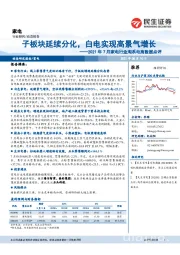 2021年7月家电行业淘系电商数据点评：子板块延续分化，白电实现高景气增长