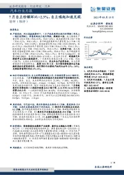 汽车行业月报:7月自主份额环比+2.3%,自主崛起加速兑现