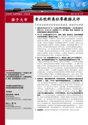 食品饮料类社零数据点评：7月食品饮料类均有两位数增长，增速环比回落