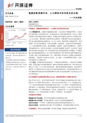 电气设备行业周报:氢能政策周期开启,三大弹性方向仍是未来主线