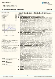 食品饮料行业周报：大跌中回归基本面，静待优质公司性价比机会