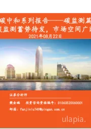 碳中和系列报告——碳监测篇：碳监测蓄势待发，市场空间广阔