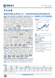 有色金属行业周报：锂镍原料紧缺支撑价格上行，旺季将临&供给扰动带动铜铝行情