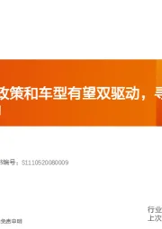 行业专题行业专题研究：美国专题2：政策和车型有望双驱动，寻找新技术和高弹性标的