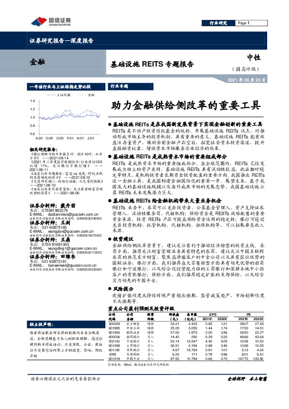 基础设施REITS专题报告：助力金融供给侧改革的重要工具