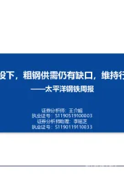 太平洋钢铁周报：悲观需求假设下，粗钢供需仍有缺口，维持行业乐观判断