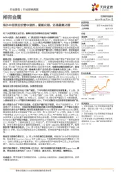 稀有金属行业研究周报:海外中报季后的管中窥豹:氢氧化锂,还是氢氧化锂