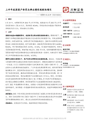 消费行业点评:上半年我国国产体育品牌业绩实现较快增长