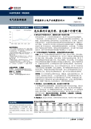 新能源车三电产业观察系列六：龙头盈利日就月将，金九银十行情可期