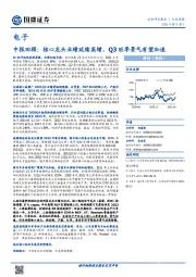 电子中报回顾：核心龙头业绩延续高增，Q3旺季景气有望加速