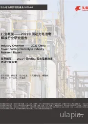2021中国动力电池电解液行业研究报告