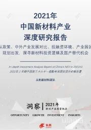 2021年中国新材料产业深度研究报告：从政策、中外产业发展对比、投融资环境、产业园区规划出发，探寻新材料投资逻辑及国产替代机会
