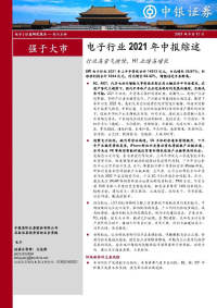 电子行业2021年中报综述:行业高景气持续,H1业绩高增长