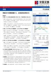 保险：寿险单月保费跌幅扩大，改革成效尚待时日