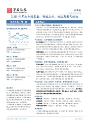 21H1计算机中报复盘:增速上行,关注高景气板块