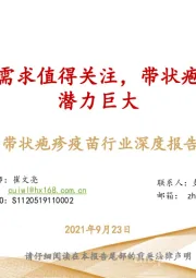 带状疱疹疫苗行业深度报告：老年人健康需求值得关注，带状疱疹疫苗市场潜力巨大
