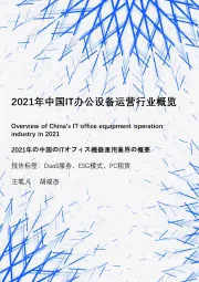 2021年中国IT办公设备运营行业概览