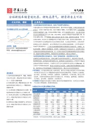 电气设备行业周报：全球新能车销量创纪录，锂电高景气，锂资源自主可控