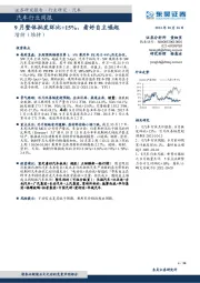 汽车行业周报：9月整体批发环比+15%，看好自主崛起