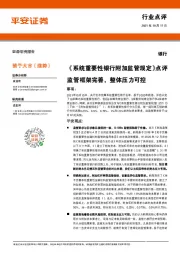 《系统重要性银行附加监管规定》点评:监管框架完善,整体压力可控