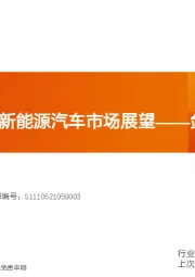 汽车行业专题研究：2022年国内新能源汽车市场展望——剑指500万辆