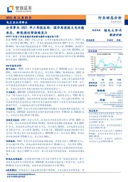 公用事业2021年三季报总结：煤价高涨致火电业绩承压，新能源运营持续发力