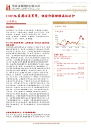 公用事业：COP26首周硕果累累，锂盐价格继续高位运行