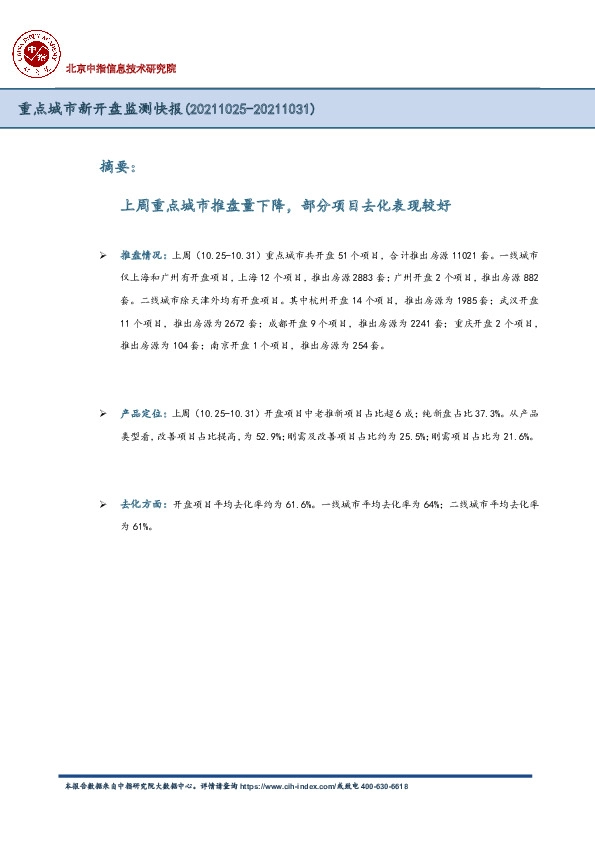 房地产：重点城市新开盘监测快报