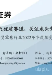 商贸零售行业2022年年度投资策略:聚焦高景气优质赛道,关注龙头竞争优势提升