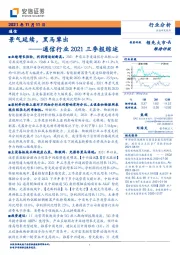 通信行业2021三季报综述：景气延续，黑马辈出