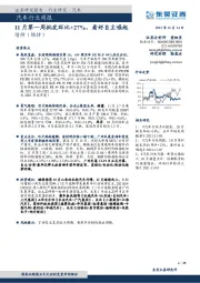 汽车行业周报：11月第一周批发环比+27%，看好自主崛起